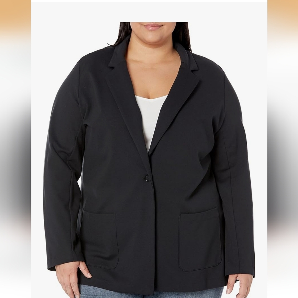 NWT Amazon Essentials Women's Relaxed-Fit Soft Ponte Blazer Size 1X